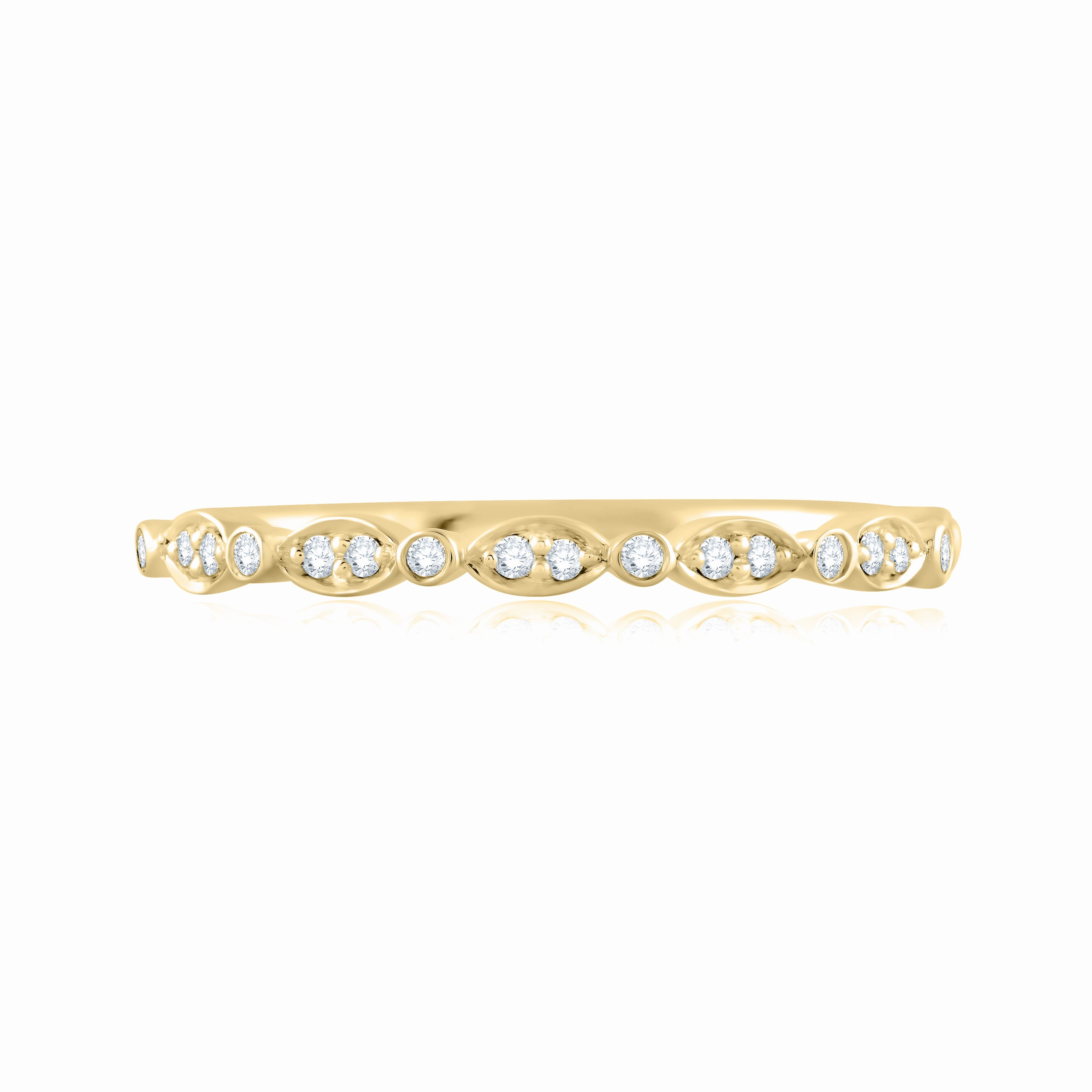 14K YELLOW GOLD DIAMOND BAND .10CT