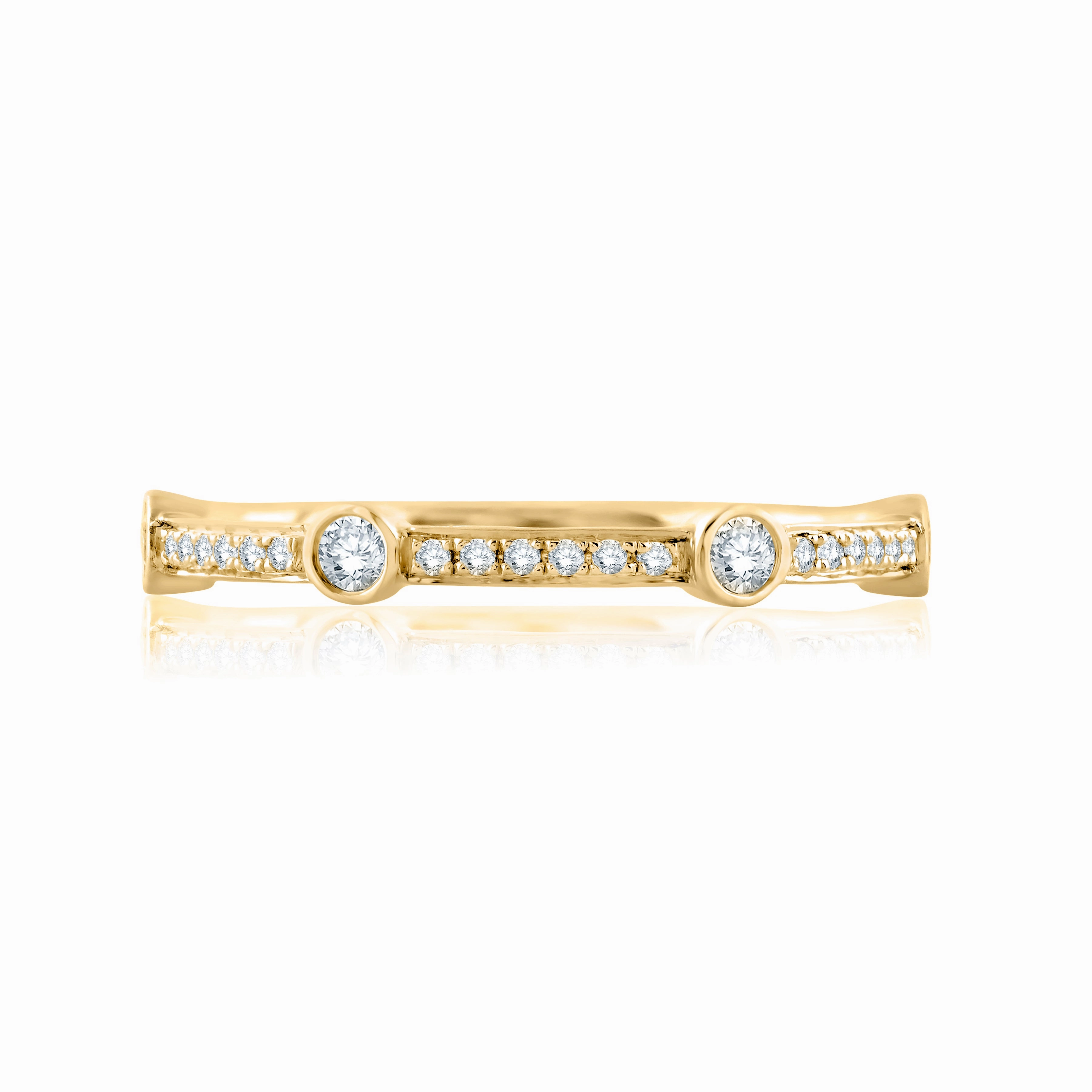 14K YELLOW GOLD DIAMOND BAND .19CT
