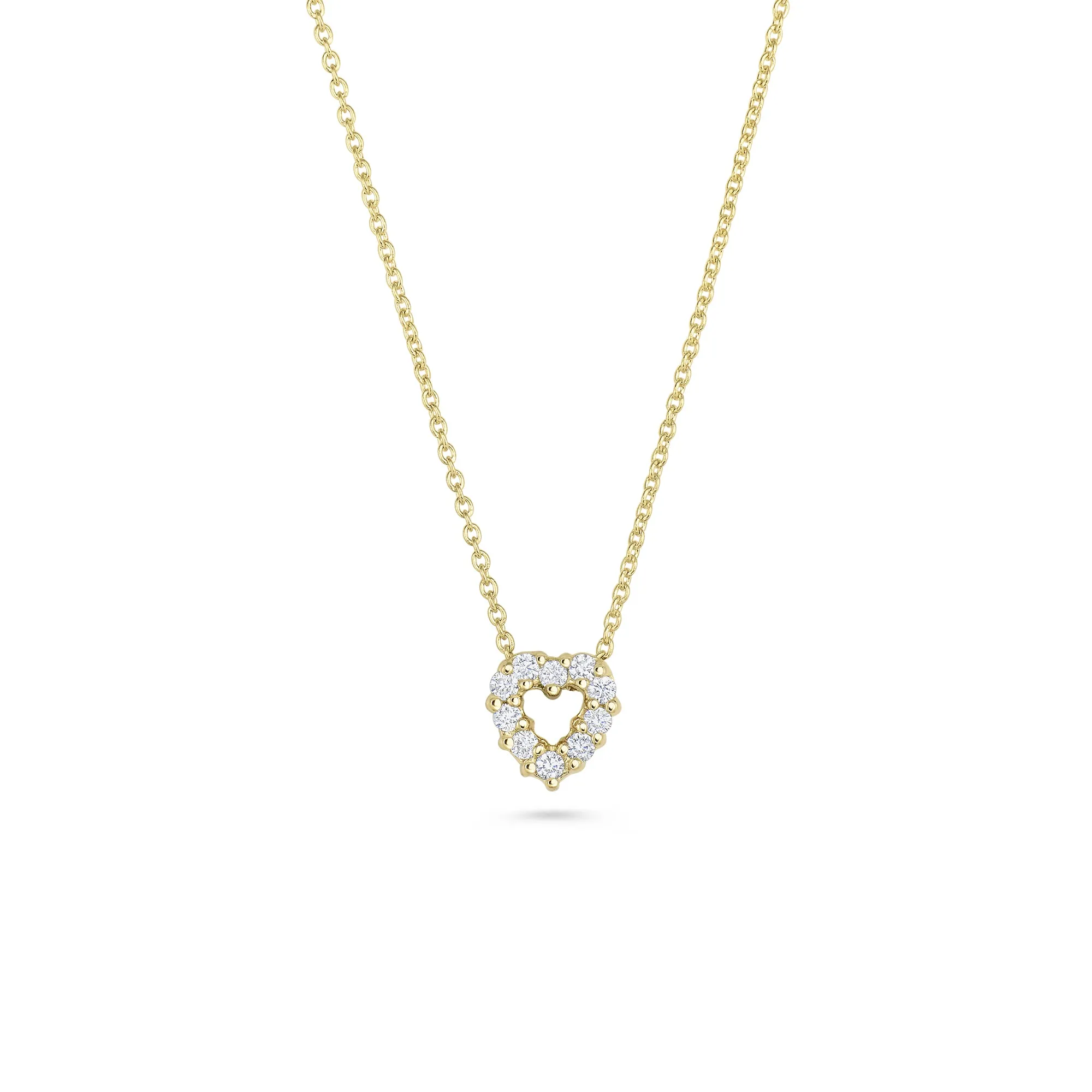 18K YELLOW GOLD TINY TREASURES DIAMOND HEART NECKLACE