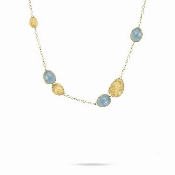 18K GOLD AQUA NECKLACE FROM THE LUNARIA COLLECTION