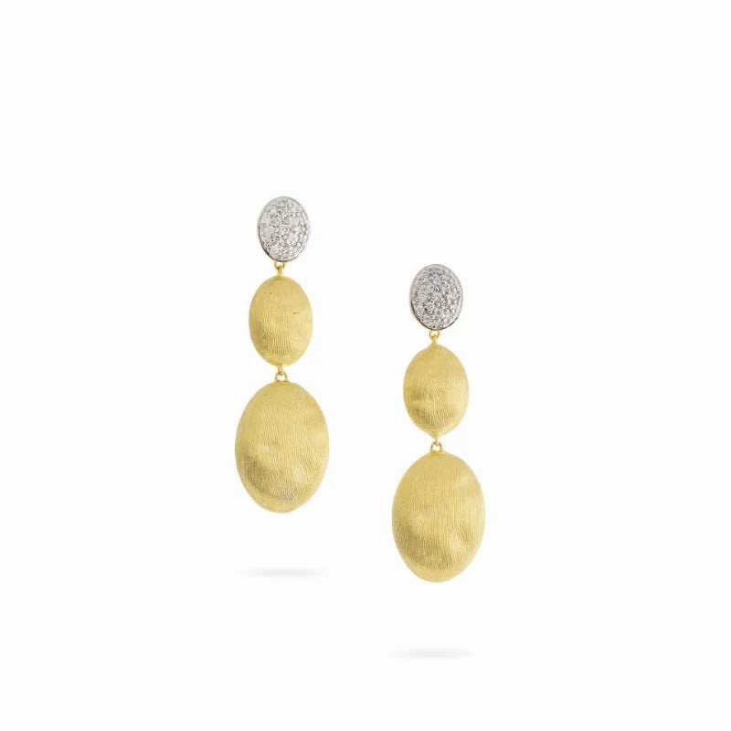 18K YELLOW GOLD AND DIAMOND DROP EARRINGS FROM THE SIVIGLIA COLLECTION