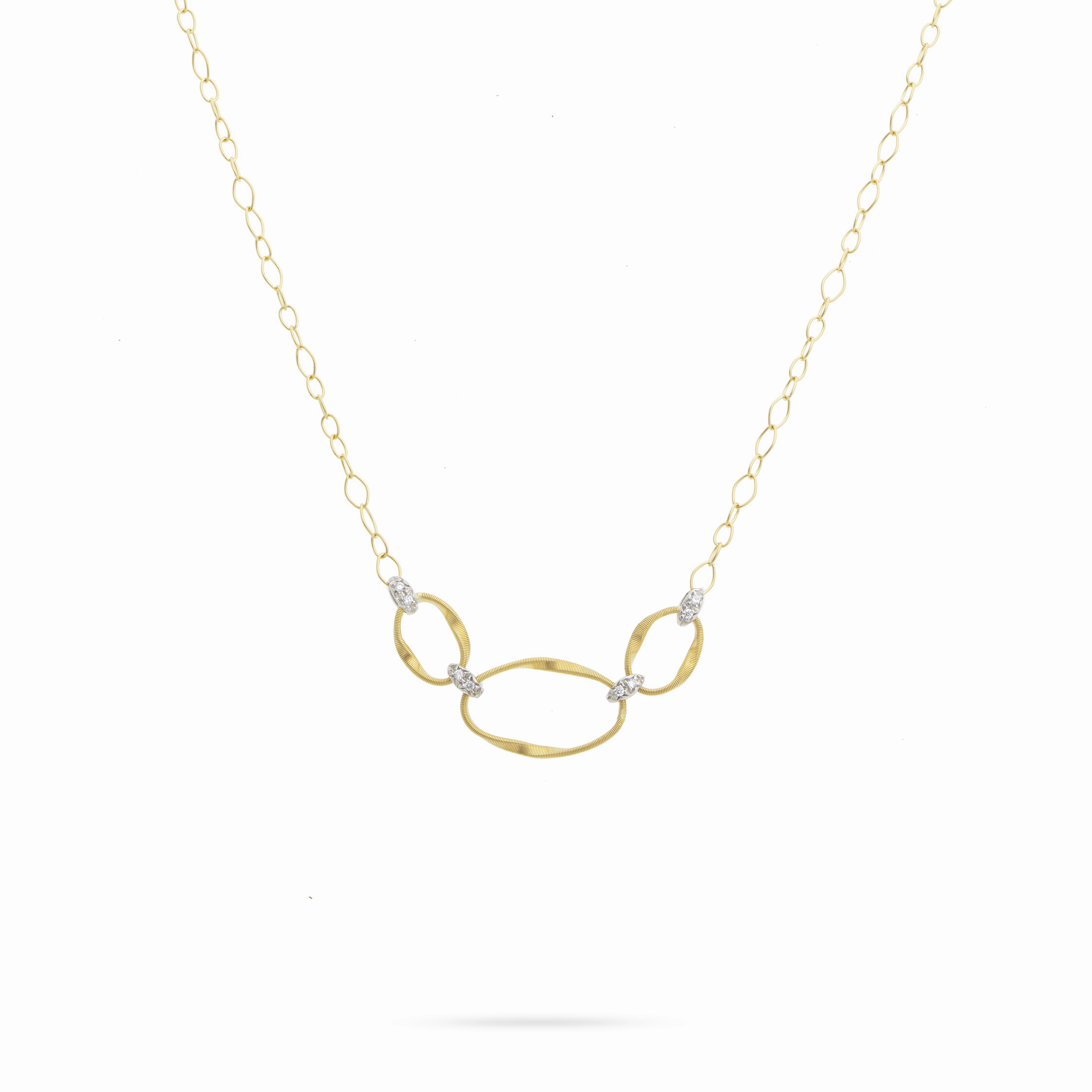 18K Yellow Gold and Diamond Half Collar NECKLACE
