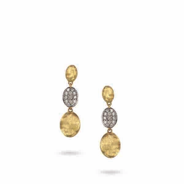18K YELLOW GOLD AND DIAMOND TRIPLE DROP EARRINGS FROM THE SIVIGLIA COLLECTION