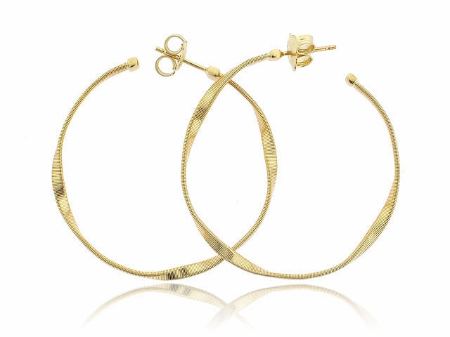 18K YELLOW GOLD MEDIUM HOOPS FROM THE MARRAKECH COLLECTION