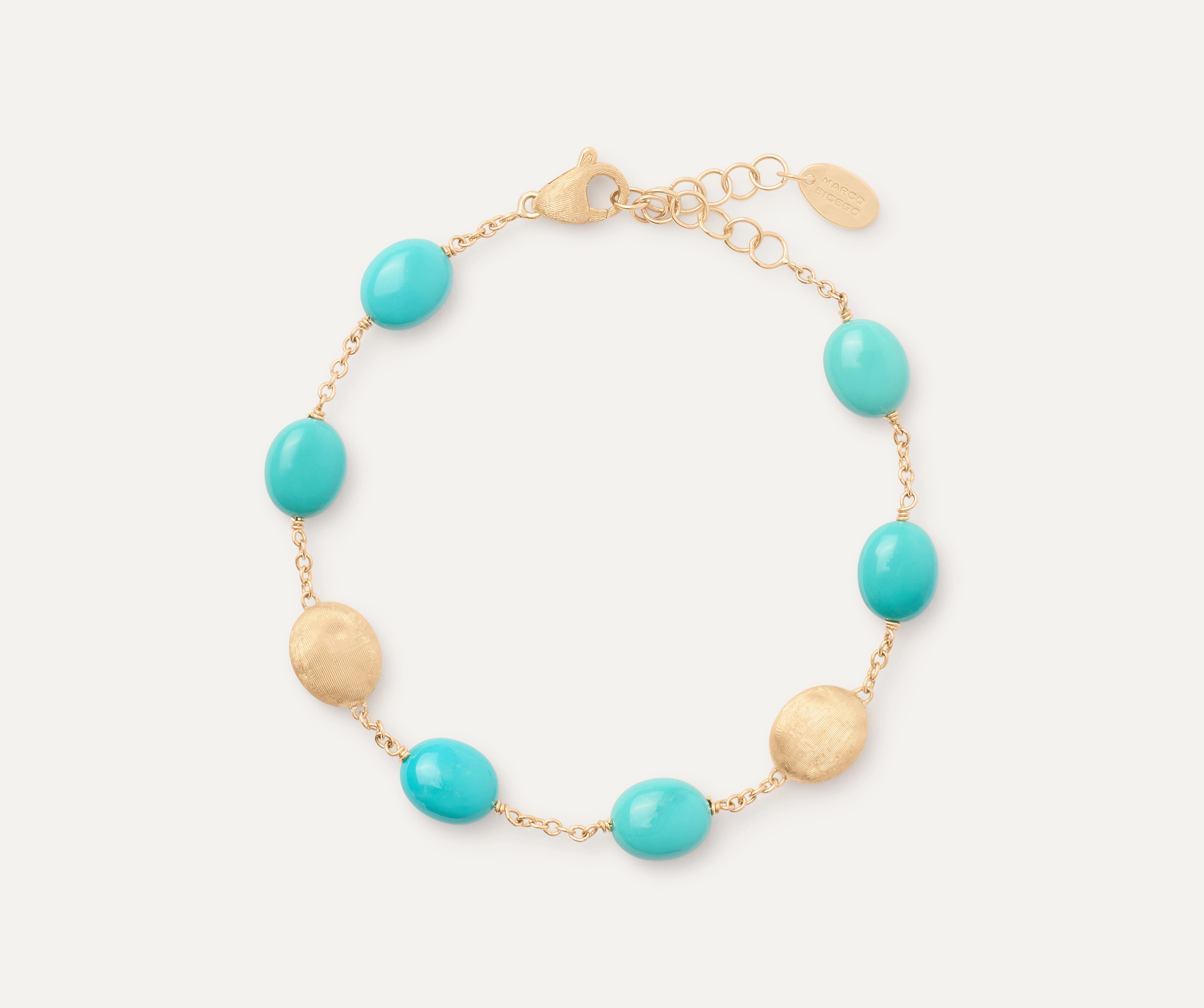18K YELLOW GOLD TURQUISE BRACELET FROM THE SIVIGILA COLOR COLLECTION