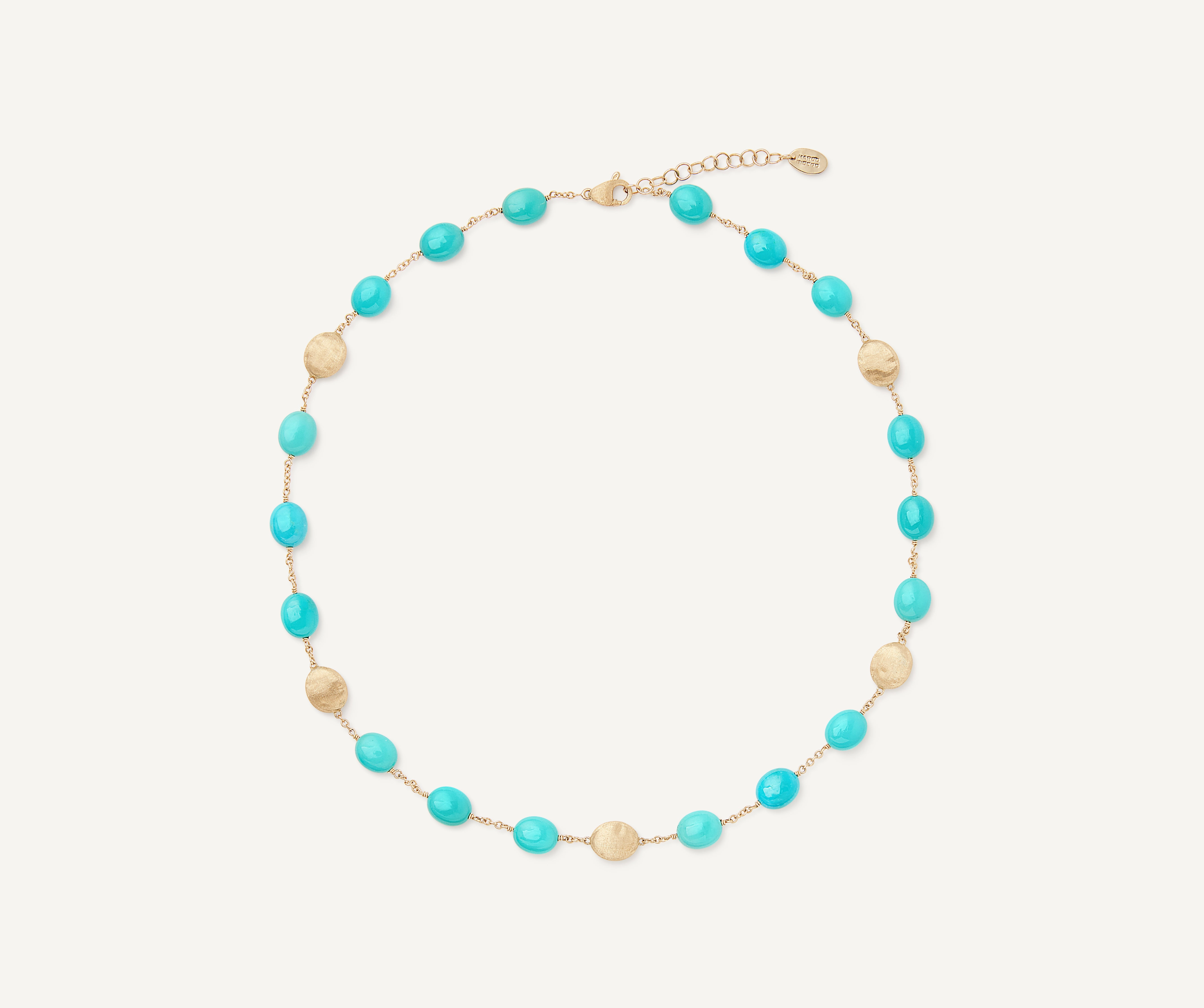 18K YELLOW GOLD TURQUISE NECKLACE FROM THE SIVIGLIA COLOR COLLECTION