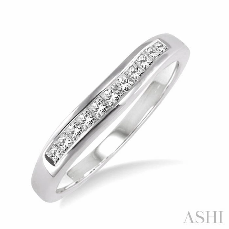 1/4 ctw Princess Cut Diamond Matching Wedding Band in 14K White Gold