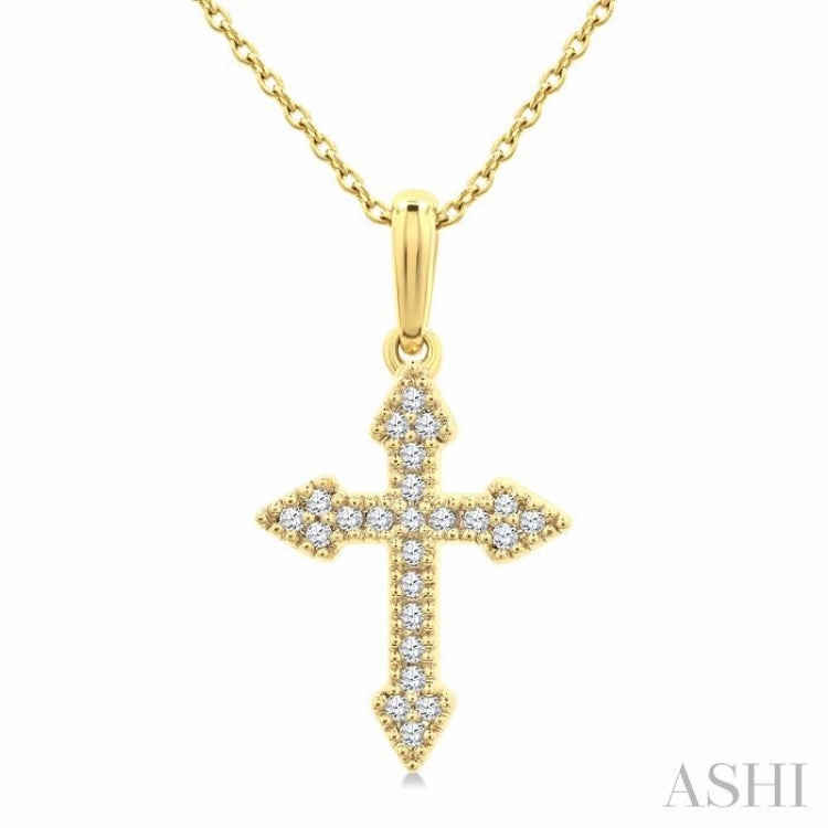 .12CTRD DM CROSS PD YG 10K-S CH*