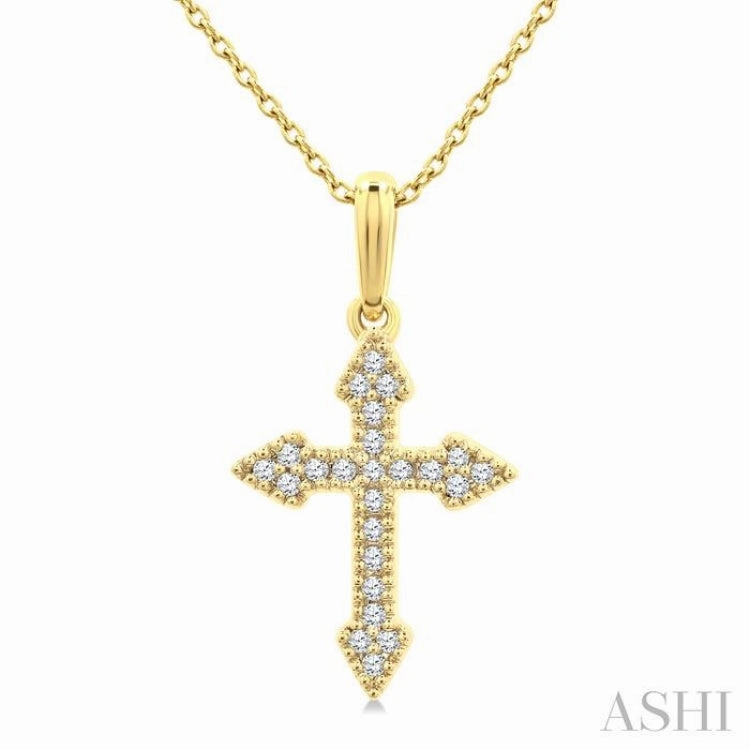 .12CTRD DM CROSS PD YG 10K-S CH*