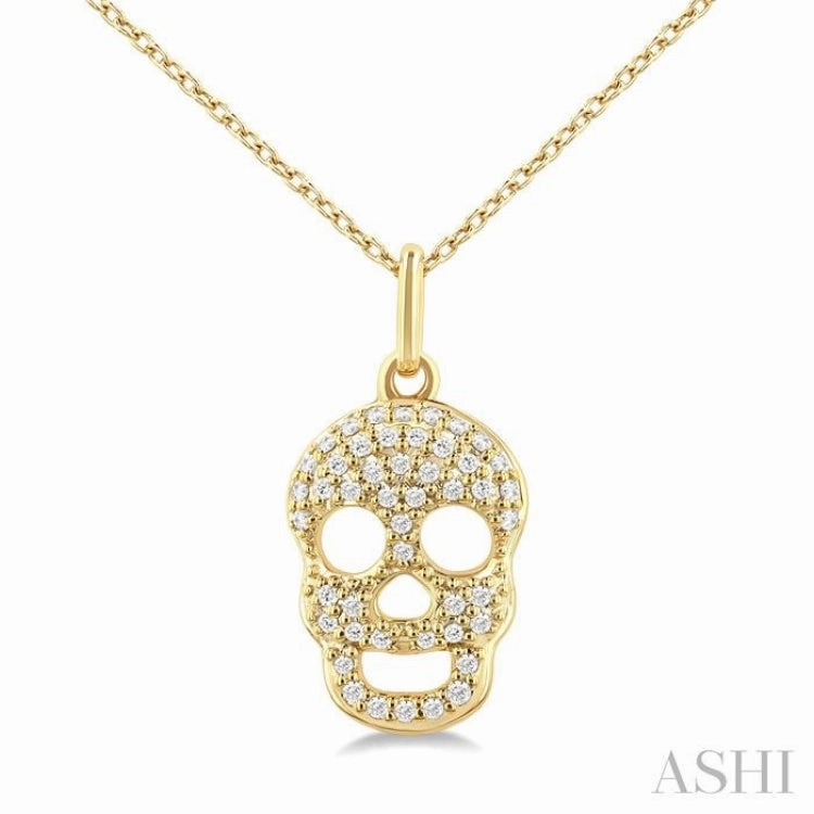 .15CTRDDM PETITE SKULL PD YG 10K-S CH*