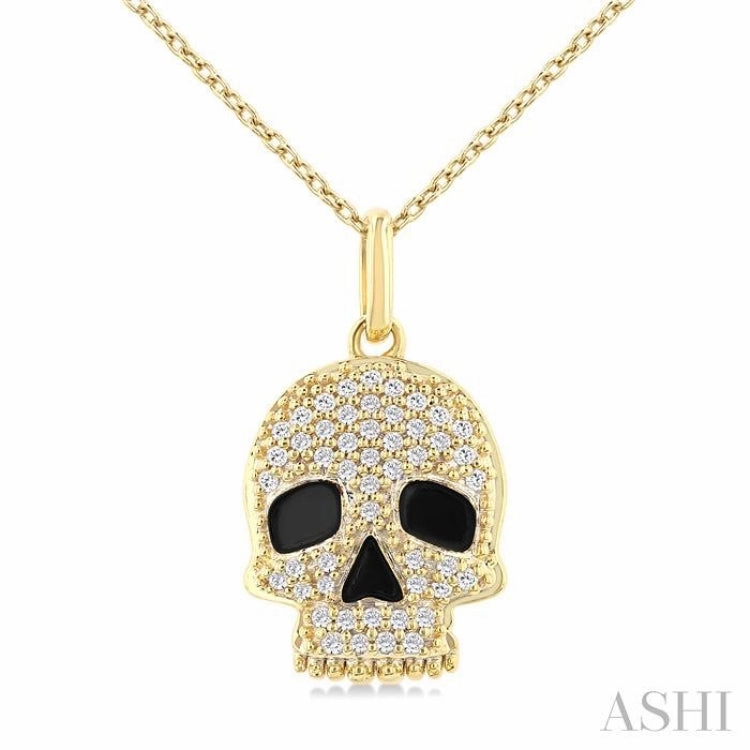 .15CTRDDM PETITE SKULL PD YG 10K-S CH*