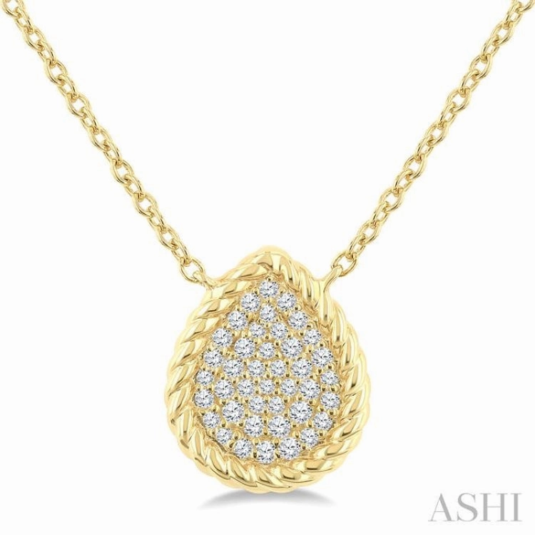 .20CTRDDM PAVE PEAR ROPE PD YG 10K-G CH*