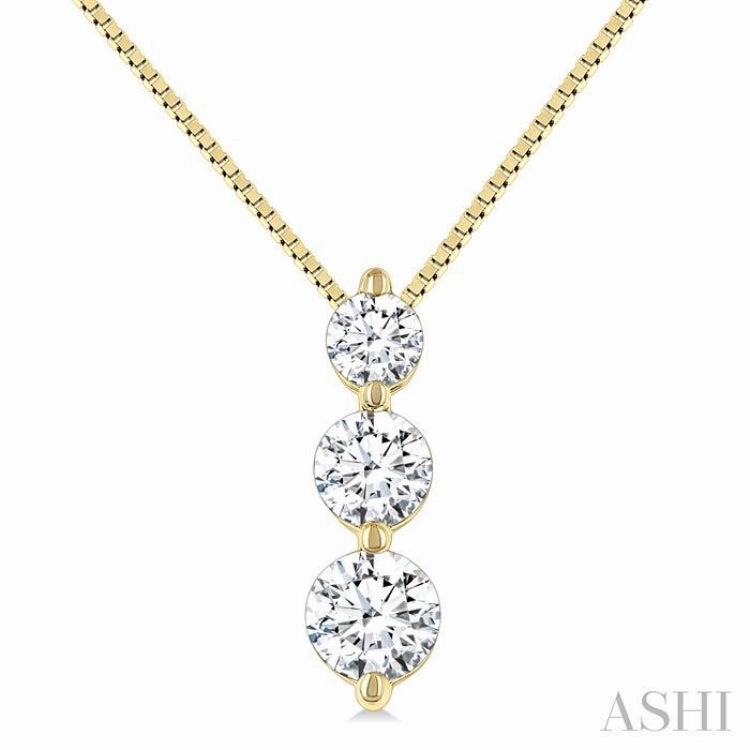 .25CTRDDM 3STONE SNOWMAN PD YG 14K-G CH*