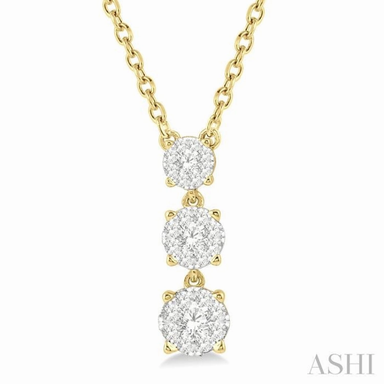 .35CTRDDM 'LOVEB' 3 STONE NK YG 14K-G*