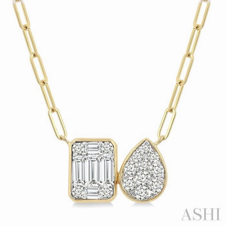 .55CTTWDM 'LOVEB' OC/PR 2ST NK YW 14K-G