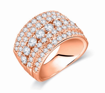 A.JAFFE ART DECO PAV SETTINGS ANNIVERSARY RING