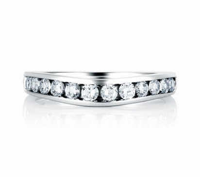 A.JAFFE CLASSICS CHANNEL SET WEDDING BAND 0.26