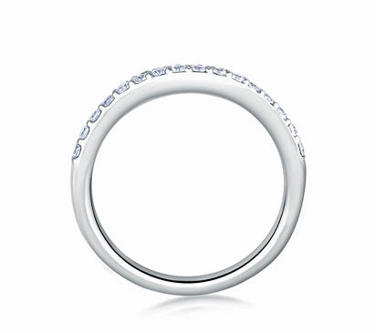 A.JAFFE CLASSICS CLASSIC CURVED PRONG SET CONTOUR BAND 0.24