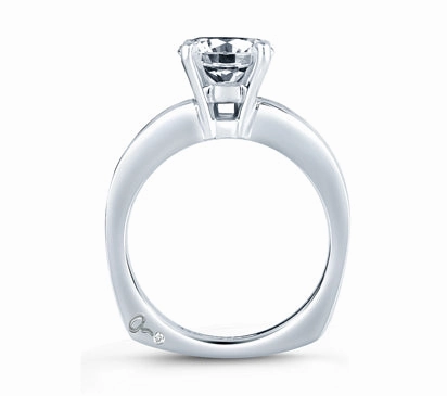A.JAFFE CLASSICS CLASSIC PRINCESS CHANNEL SET ENGAGEMENT RING 1.48             (not including cente