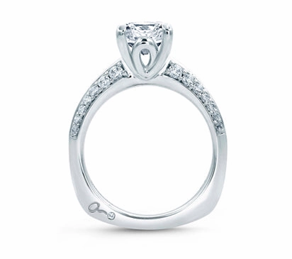 A.JAFFE CLASSICS CLASSIC ROUND DIAMOND CENTER SOLITAIRE ENGAGEMENT RING