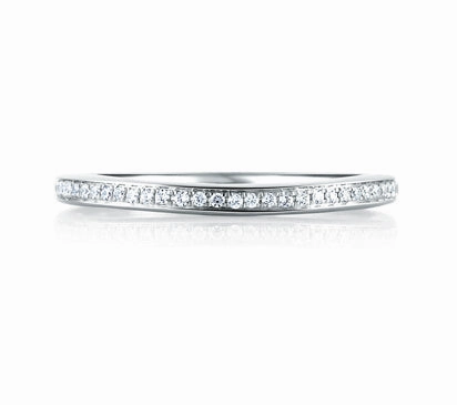 A.JAFFE CLASSICS DAZZLING FRENCH PAV SIGNATURE BAND 0.13