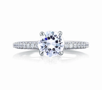 A.JAFFE CLASSICS DELICATE MICRO PAV ENGAGEMENT RING 0.48             (not including center stone)
