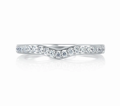 A.JAFFE CLASSICS PERFECT FIT SHARED PRONG CONTOUR BAND 0.24