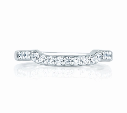 A.JAFFE CLASSICS PRONG SET DIAMOND WEDDING BAND 0.26