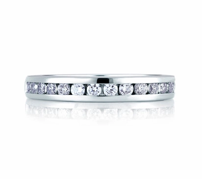 A.JAFFE CLASSICS SIGNATURE CHANNEL SET WEDDING BAND 0.29
