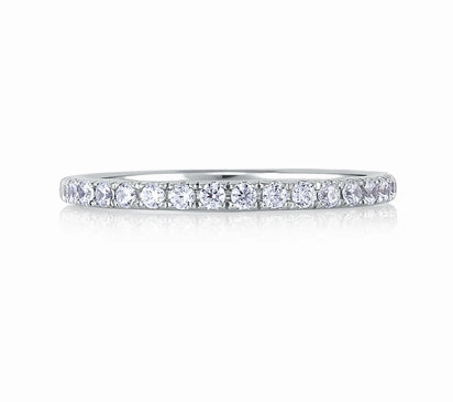 A.JAFFE CLASSICS SIGNATURE HALFWAY PAV BRIGHT POLISHED BAND 0.32