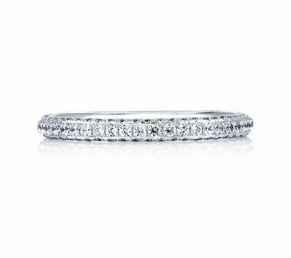A.JAFFE CLASSICS SIGNATURE PAV WITH DIAMOND ENCRUSTED PROFILE BAND 0.47