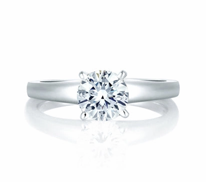 A.JAFFE CLASSICS SIMPLE FOUR PRONG SOLITAIRE ENGAGEMENT RING