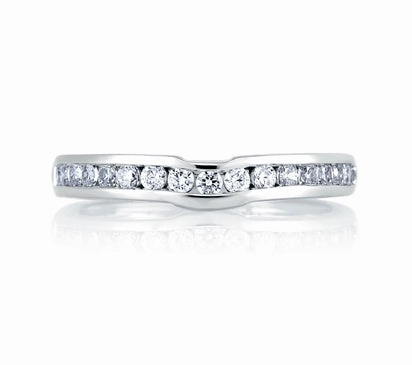 A.JAFFE CLASSICS SPARKLING DIAMOND CHANNEL SET BAND 0.43