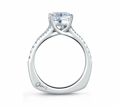 A.JAFFE METROPOLITAN CLASSIC CROSSOVER CUSHION ENGAGEMENT RING 0.2             (not including cente