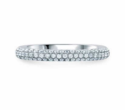A.JAFFE METROPOLITAN DELICATE PAV BRIDAL WEDDING BAND 0.37