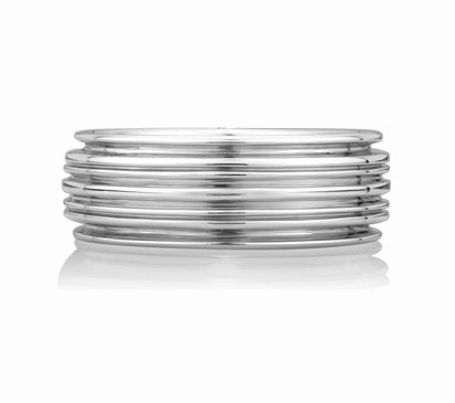 A.JAFFE METROPOLITAN MODERN MULTI-GROOVE MEN'S RING