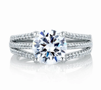 A.JAFFE METROPOLITAN MODERN TRIPLE SPLIT SHANK ENGAGEMENT RING 0.48             (not including cent