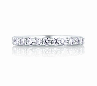 A.JAFFE METROPOLITAN SIMPLE SINGLE STONE SIGNATURE BAND 0.21