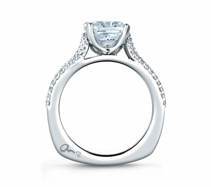 A.JAFFE METROPOLITAN SPLIT LOOPED SHANK CUSHION ENGAGEMENT RING 0.3             (not including cent
