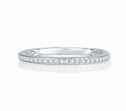 A.JAFFE QUILTED COLLECTION DELICATE QUILTED ANNIVERSARY BAND 0.13