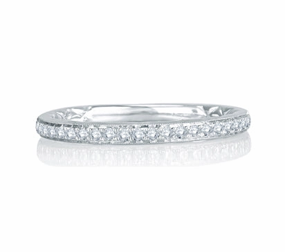 A.JAFFE QUILTED COLLECTION DELICATE QUILTED ANNIVERSARY BAND 0.14