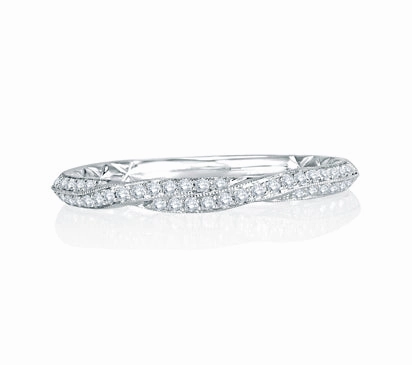 A.JAFFE QUILTED COLLECTION DELICATE QUILTED ANNIVERSARY BAND 0.18