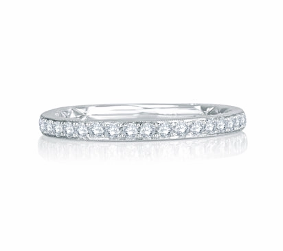 A.JAFFE QUILTED COLLECTION DELICATE QUILTED ANNIVERSARY BAND 0.25