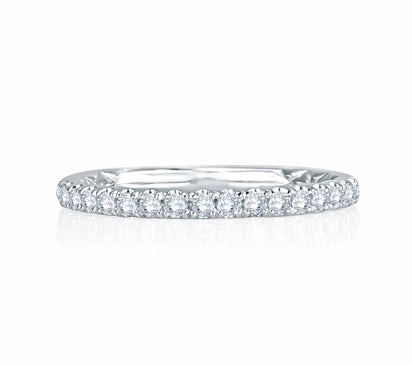 A.JAFFE QUILTED COLLECTION DELICATE QUILTED ANNIVERSARY BAND 0.25