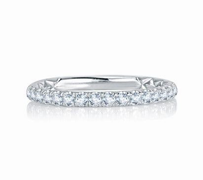 A.JAFFE QUILTED COLLECTION DELICATE QUILTED ANNIVERSARY BAND 0.37