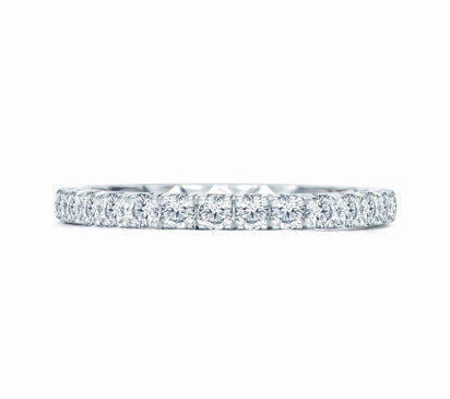 A.JAFFE QUILTED COLLECTION HALFWAY FRENCH PAV QUILTED ANNIVERSARY BAND 0.49