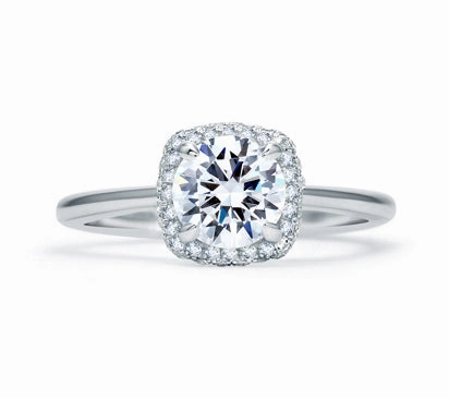 A.JAFFE QUILTED COLLECTION QUILTED PAV HALO ENGAGEMENT RING 0.23             (not including center