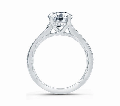 A.JAFFE QUILTED COLLECTION QUILTED ROUND ENGAGEMENT RING 0.35            (not including center ston
