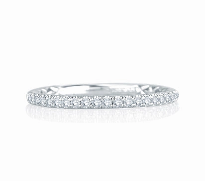 A.JAFFE QUILTED COLLECTION UNIQUE DELICATE QUILTED ANNIVERSARY BAND 0.16