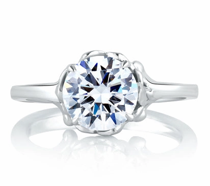 A.JAFFE SEASONS OF LOVE ART CRAFTED FLORAL ENGAGEMENT RING